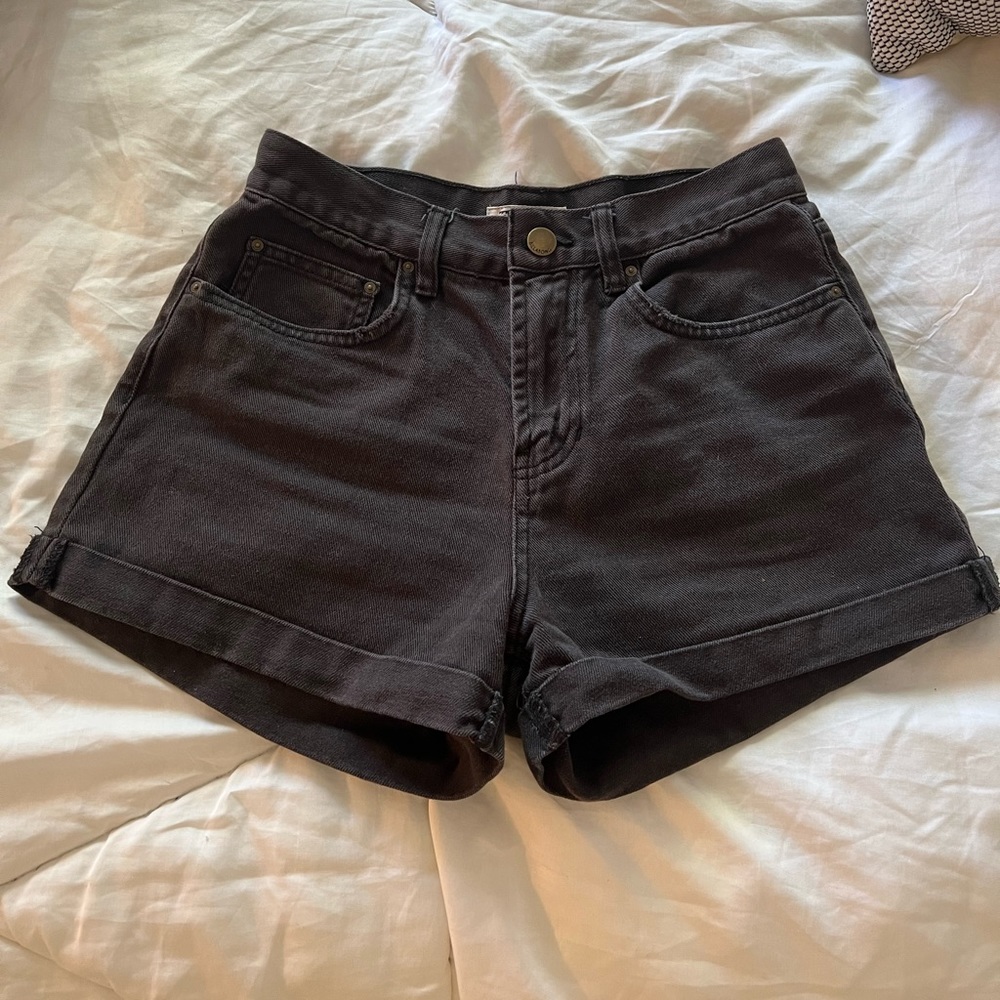 High waisted denim shorts